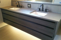 Hudson Vanity – Gregio Notte Textured Melamine – Continuous Pull